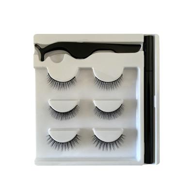 China Wholesale Price Black Daily Fiber Beautiful Beauty Makeup 3d Appearance Synthetic Eyelashes For Daily Beauty Makeup for sale