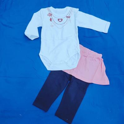 China Other Baby Kids Girl Prints Baby Clothing Set Pajamas Suits Girls 100% Cotton Overstock Romper Sets Skirt Pants Overstock for sale