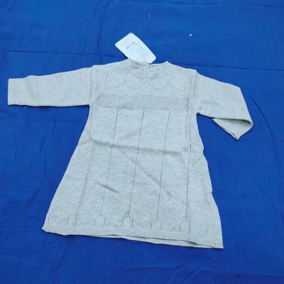 China Breathable Long Sleeve Baby Cotton Dresses Stylish Knitted Denim Dress For Baby Kids Children for sale