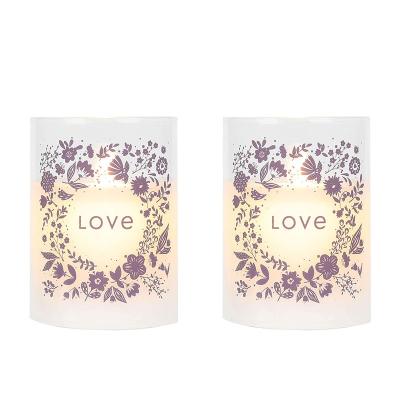 China Birthdays Valentine's Day Romantic Atmosphere Layout Scented Candles LED Light Up Scented Candle Cups Christmas Scented Mugs for sale