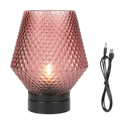 China Modern Simple Hand-blowing Lamp Art Lamps Creative Glass Shade Table Lighting Transparent Table Light for sale