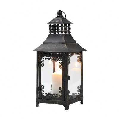 China Home Decoration White And Black Decorative Lantern For Wedding Indoor And Outdoor Holiday Glass Pumpkin Home Hotel Restaurant High Quality for sale