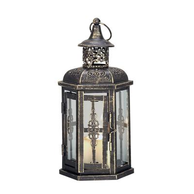 China Creative Home Decor Handmade Home Decor Candle Lantern Metal Vintage Decoration Candle Holder Miniature Home Decor Art Gifts for sale