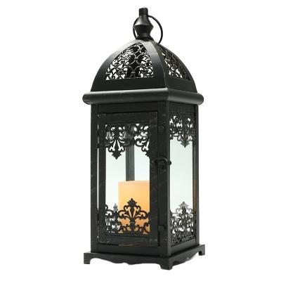 China Hot Sale Retro Lantern Home Style Candle Metal Decoration Hanging Lantern for Indoor Outdoor Event Party Wedding for sale