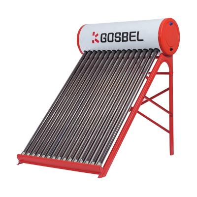 China New Design Outdoor Gosbel 120l Color Steel Commercial Solar Water Heater System For Home Use for sale