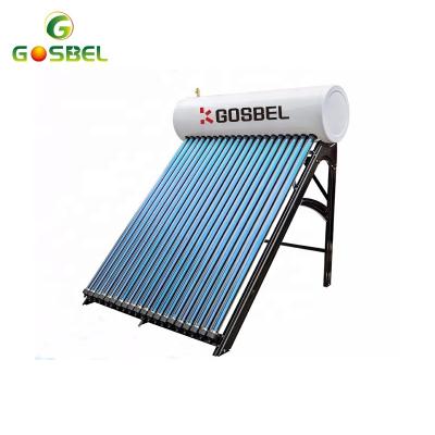 China GOSBEL outdoor high pressure vacuum tube solar water heater solar heating system for home 300l for sale