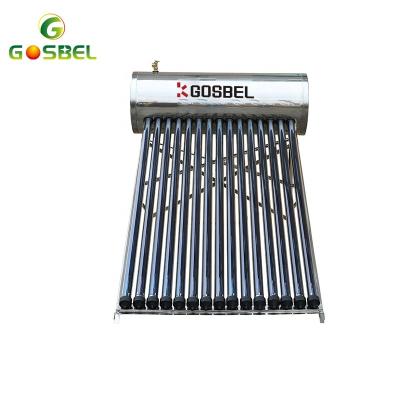 China GOSBEL outdoor solar geyser pressure solar water heating system solar water heaters high pressurized for sale