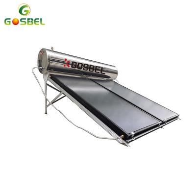 China GOSBEL Solar Geyser Heating System Outdoor High Pressure Flat Plate Solar Water Heater Solar Panel for sale