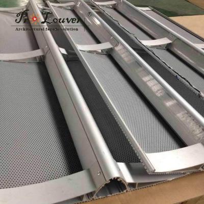 China Modern Vertically Perforated Aluminum Sun Canopy Aerowing Fins Canopy for sale