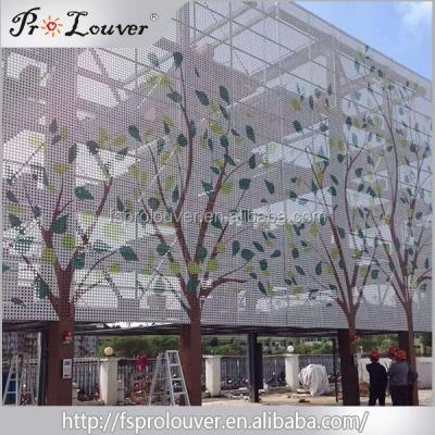 China Exterior allows ventilation and airlow image perforated exterior aluminum screen panel for sale