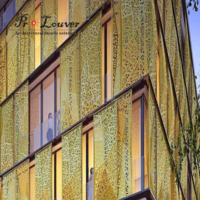 China Exterior facade curtain wall aluminum perforated panel/sun screen/balustrade/interior decoration,laser cut panel for building facades for sale