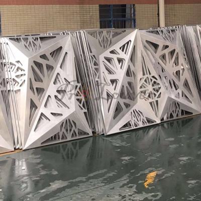 China Modern 3D Design With Laser Cut Decorative Aluminum Facade Wall Panel for sale