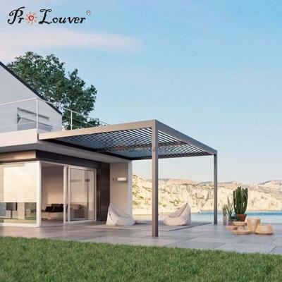 China High Quality Auto Louvre Roof Decks Pergola Waterproof Protection With Rain Sensor for sale