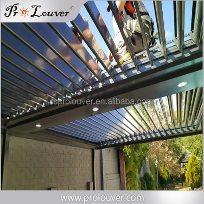 China Waterproof Protection To Decks Motorized Waterproof Aluminum Pergola Roof Aluminum Canopies for sale