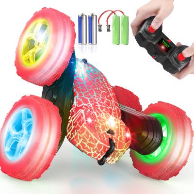 China Double Side 4X4 RC Stunt Car Kids Hand Operated Gesture RC Car High Quality Toys Controlled by Radio Control App with Music and Light for sale