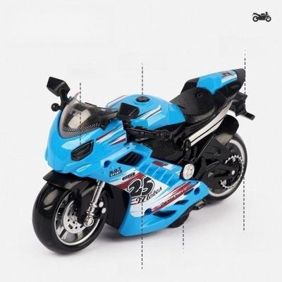 China Stall Source Material Children's Stall Simulation Toy Motorcycle Model Mini Toy Car Light Inertia Eco-Friendly Sound Effect Intelligence for sale