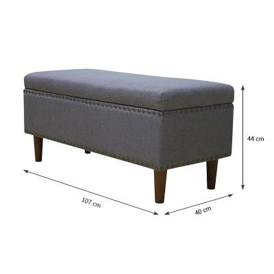 China High Quality Storage ODM&OEM Fabric Ottoman Bedroom Upholstered Sofa Bench With Storage Nails for sale