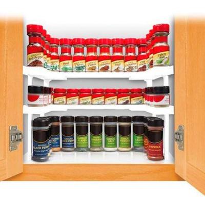 China Wholesale Custom Adjustable Stackable Stackable Organizer Cabinet Kitchen Shelf Spice Rack Organizer Viable for sale