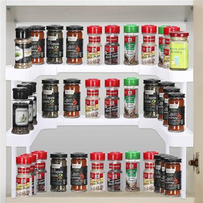 China Factory Wholesale Custom Logo Kitchen Cabinet Spice Shelf Spice Rack Viable And Stackable Organizer for sale