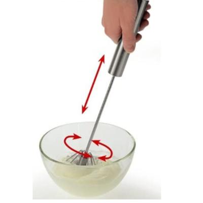 China Factory Wholesale Semi Automatic Egg Mini Hand Stick Blender Portable Push Coffee Agitator Cream Whipper Viable Factory for sale