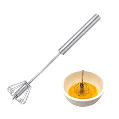 China Factory Stainless Steel Egg Beater Hand Held Rotary Egg Mixer Manual Hand Held Semi Automatic Semi Automatic Egg Beater for sale