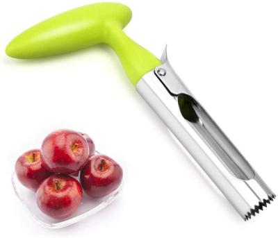 China Viable Factory Wholesale Non-slip Handle Sharp Serrated Hollow Blades Stainless Steel Pear Fruit Seed Remover Apple Punch for sale