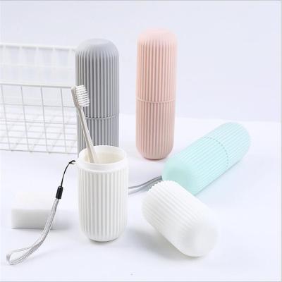 China Wholesale Viable Hard Plastic Container Case Travel Toothbrush Factory Portable Toothbrush Cup Holder for sale