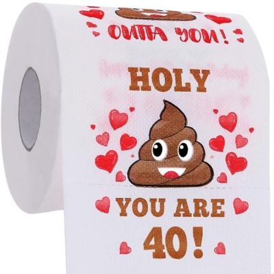 China Factory Wholesale Virgin Wood Pulp Custom Design 3 Ply Printed Romantic Poop Tissue Paper Birthday Valentine's Day Gift for sale