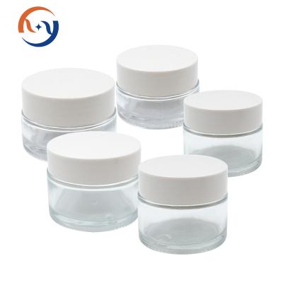 China Hot Sale Cosmetic Container 50g 30g 25g 20g 15g 10g 5g Skin Care Cosmetic Container Glass Jar Hot Sale Face Cream Jar for sale