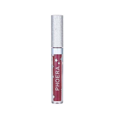 China Waterproof Matte To Glitter Liquid Lipstick by PHOERA 12 Colors for sale