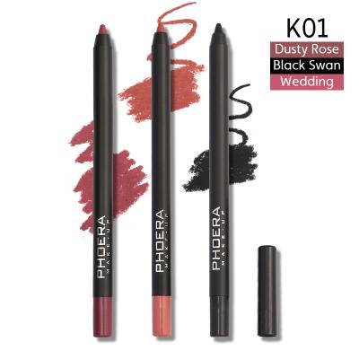 China PHOERA Waterproof Matte Lipliner and Eyeliner Kit for sale