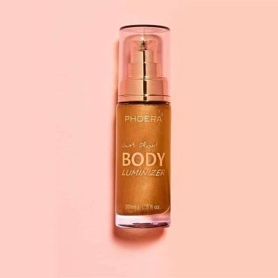 China PHOERA 30ml Pigment Body Luminizer Shimmer Body Oil for sale