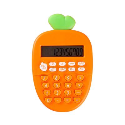 China New Coming Carrot Scientific Shape Mini Computer Cheapest Handheld 12-Digit AAA Battery Electronic Portable Calculator For Student for sale