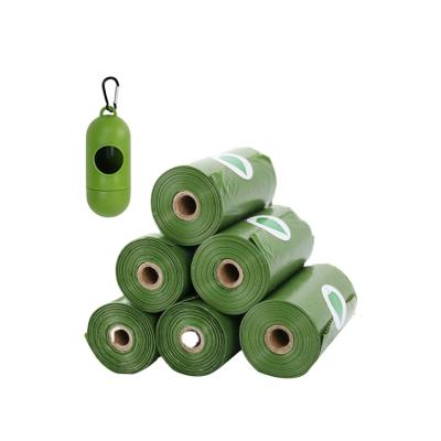 China Sustainable Hot Selling Disposable Poop Dog Pick Bags Bio Dog Waste Bags With Dispenser And Leash Clip for sale