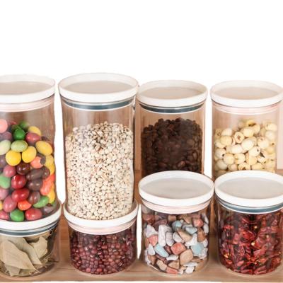 China Freshness Preservation BPA Free Clear Plastic Dry Food Storage Pantry Organization Containers With Lids for sale