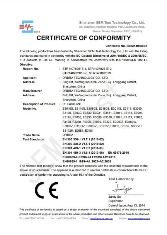 CE - ORBITA TECHNOLOGY CO.,LTD