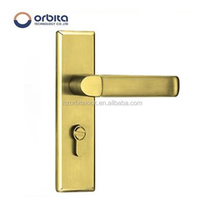 China Pure 304 stainless steel gold and silver color bathroom glass door lock, hotel washroom door lock for sale