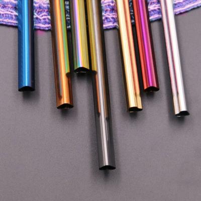 China NEW Heart Shape Stainless Steel Viable Straight Drinking Straw With Six Colors for sale