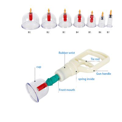 China Hot Selling Back 24 Cups loins vacuum hijama cups Glass Cup Shaping Therapy Idle For Joints Leg for sale