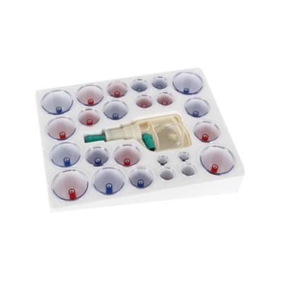 China Back Factory Directly Sell 24 Cups Loins Vacuum Shaping Therapy Glass Cups Hijama Cups Set For Back Joints Leg for sale