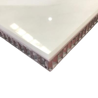 China Lightweight Natural White Marble Thin Slabs ACP Composite Honeycomb Aluminum Panels For Wall Tiles for sale