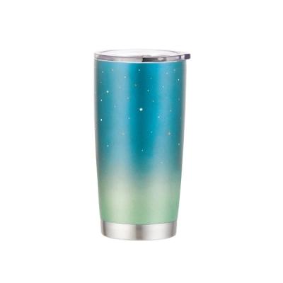 China Sustainable Modern Stainless Steel Coffee Mug Tumbler Clear Mugs With Straw for sale