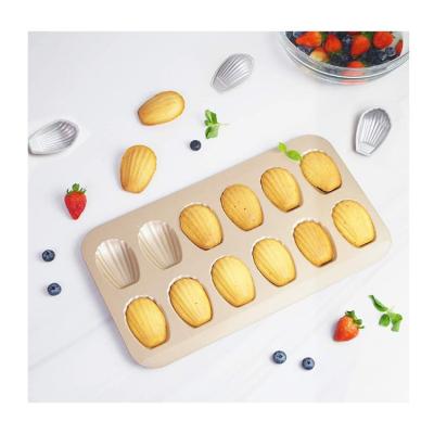 China Heavy Carbon Steel Baking Tray Pan Rectangular Gold Toast Mold Cheap Viable Non-Stick Loaf Bread Prices for sale