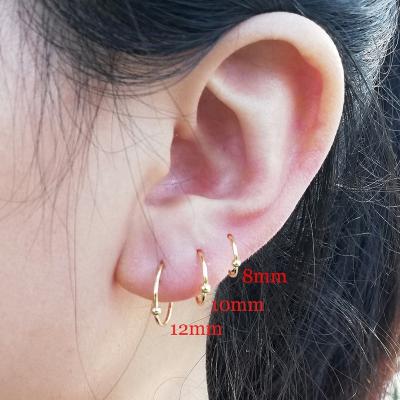 China FASHIONABLE Pearl Captive Wire Stainless Steel Thin Circle Women Men Girls Earrings Loop Ear Tragus Cartilalge Nose Stud Piercing Ring for sale