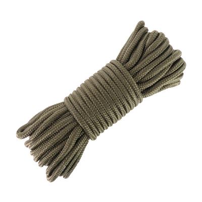 China Plypropylene 50 Feet Diameter 7mm x 15m General Purpose Utility Rope Olive Green Camping Rope for sale