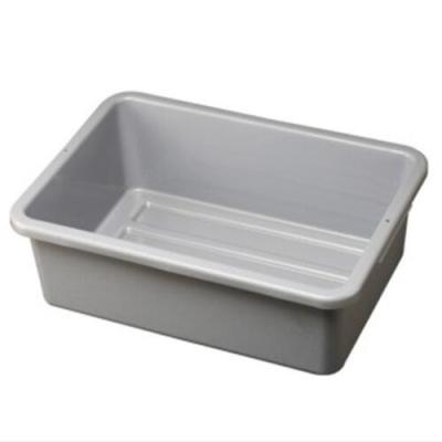 China Small Gray Durable Plastic Cutlery Box Hotel Restaurant Dish Basket Tray Catering Serving Platter For Tableware Kitchen Use for sale