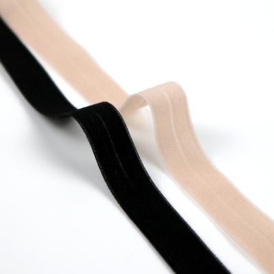 China Custom 12mm elastic knit bra strap wide flat lurex elastic webbing band for sale