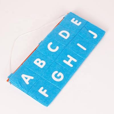 China Portable Customized Felt Alphabet Wall Hanging Decor with Pockets for Kids Room Decoration Education for sale