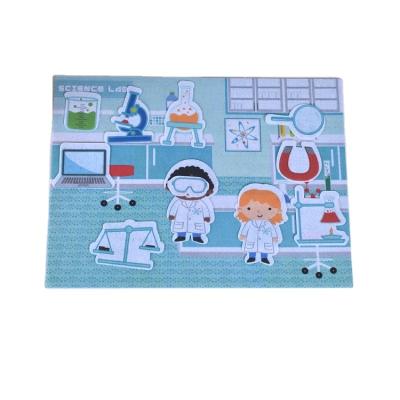 China Customized Design Portable Kids Store Kitchen Science Lab Felt Play Board Portable Soft Board Set For Children for sale