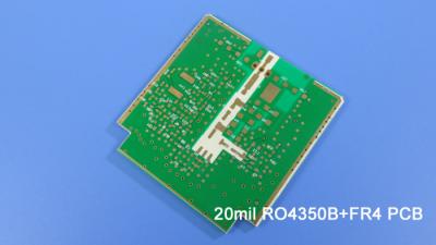 China 4 Layer Hybrid PCB Made On 20mil RO4350B and FR-4 for GPS Transceiver for sale